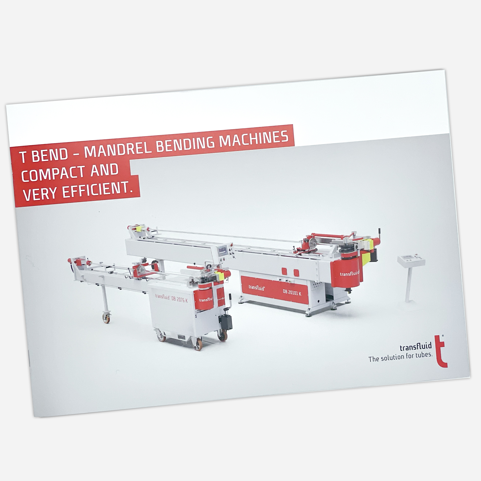 Katalogseite mit transfluid Mandrel-Biegemaschinen der t work COMPACTLINE-Serie.